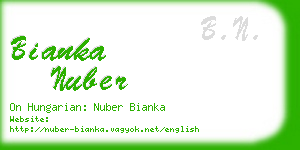 bianka nuber business card